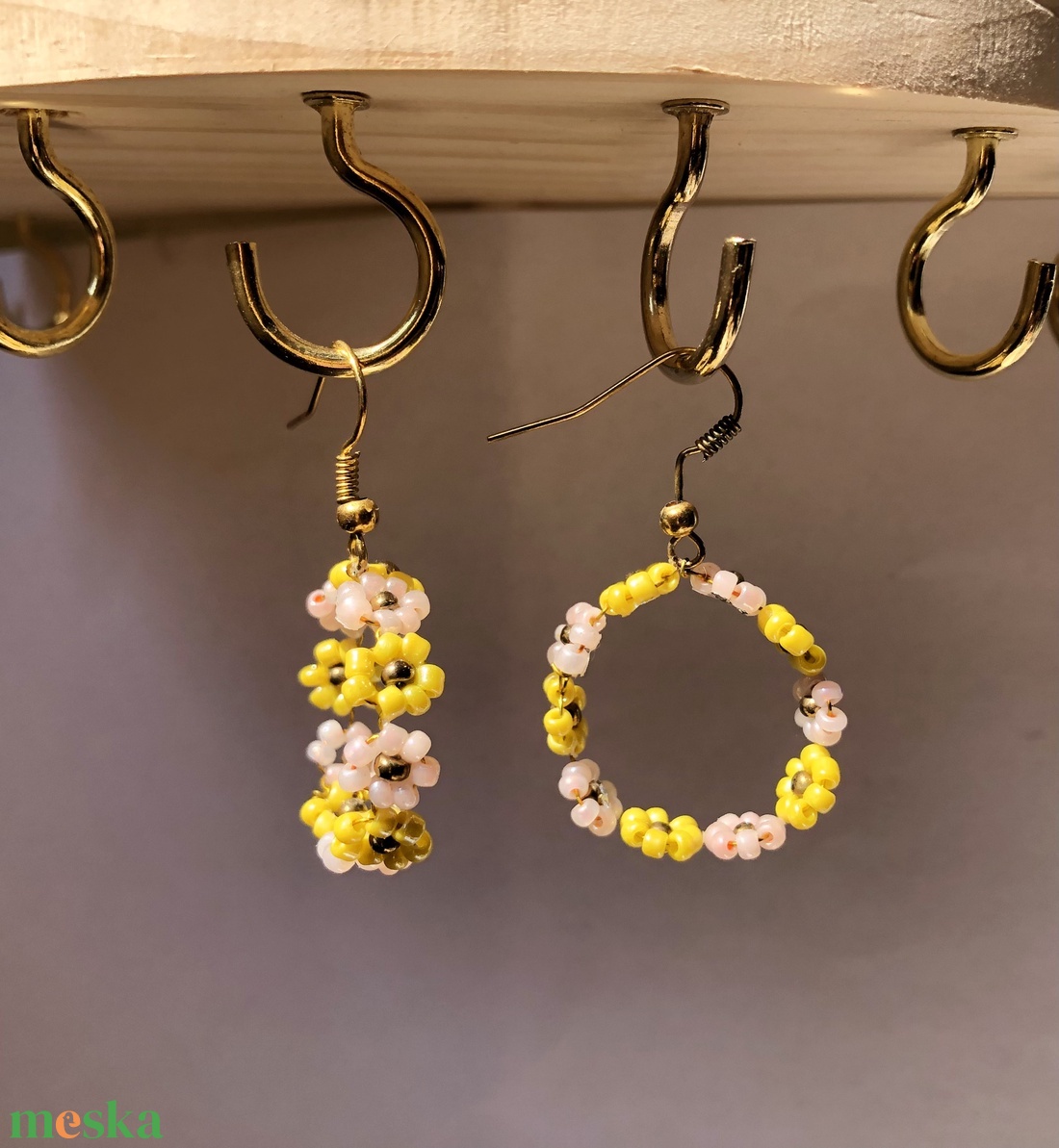 BabyFlower 006 - ékszer - fülbevaló - lógós kerek fülbevaló - Meska.hu