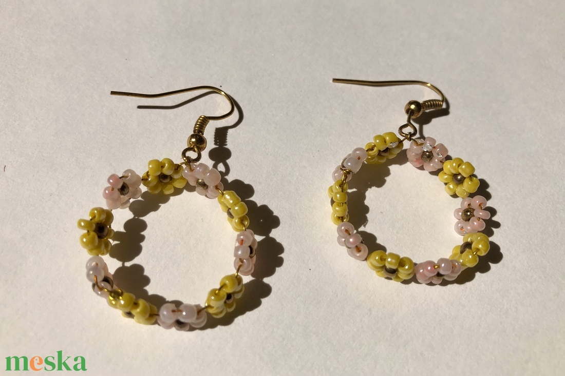 BabyFlower 006 - ékszer - fülbevaló - lógós kerek fülbevaló - Meska.hu