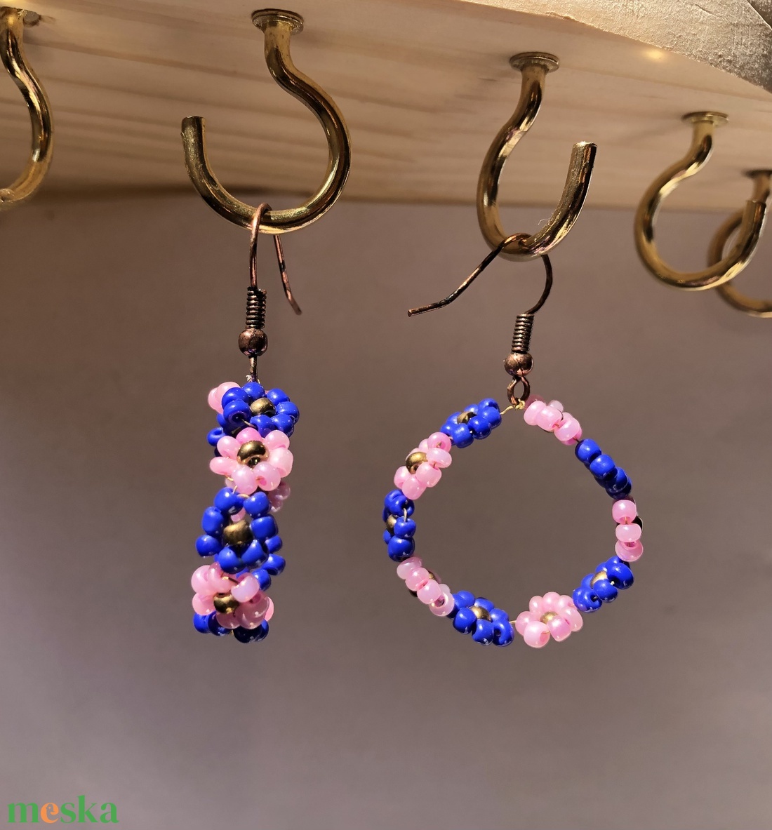 BabyFlower 005 - ékszer - fülbevaló - lógós kerek fülbevaló - Meska.hu