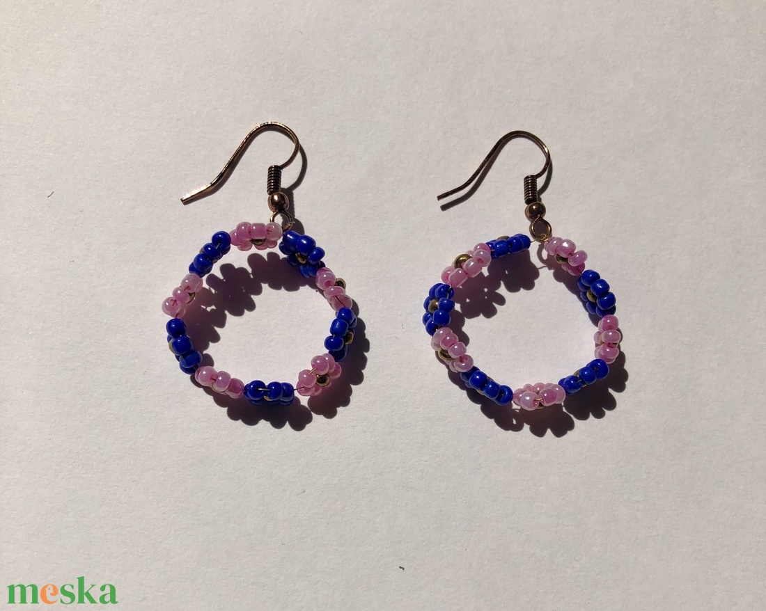 BabyFlower 005 - ékszer - fülbevaló - lógós kerek fülbevaló - Meska.hu