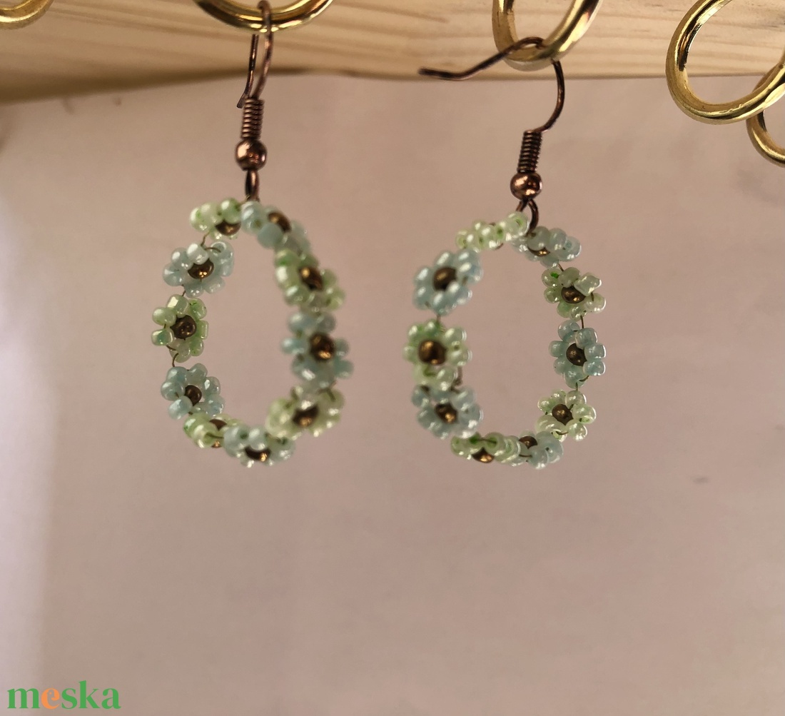 BabyFlower 004 - ékszer - fülbevaló - lógós kerek fülbevaló - Meska.hu