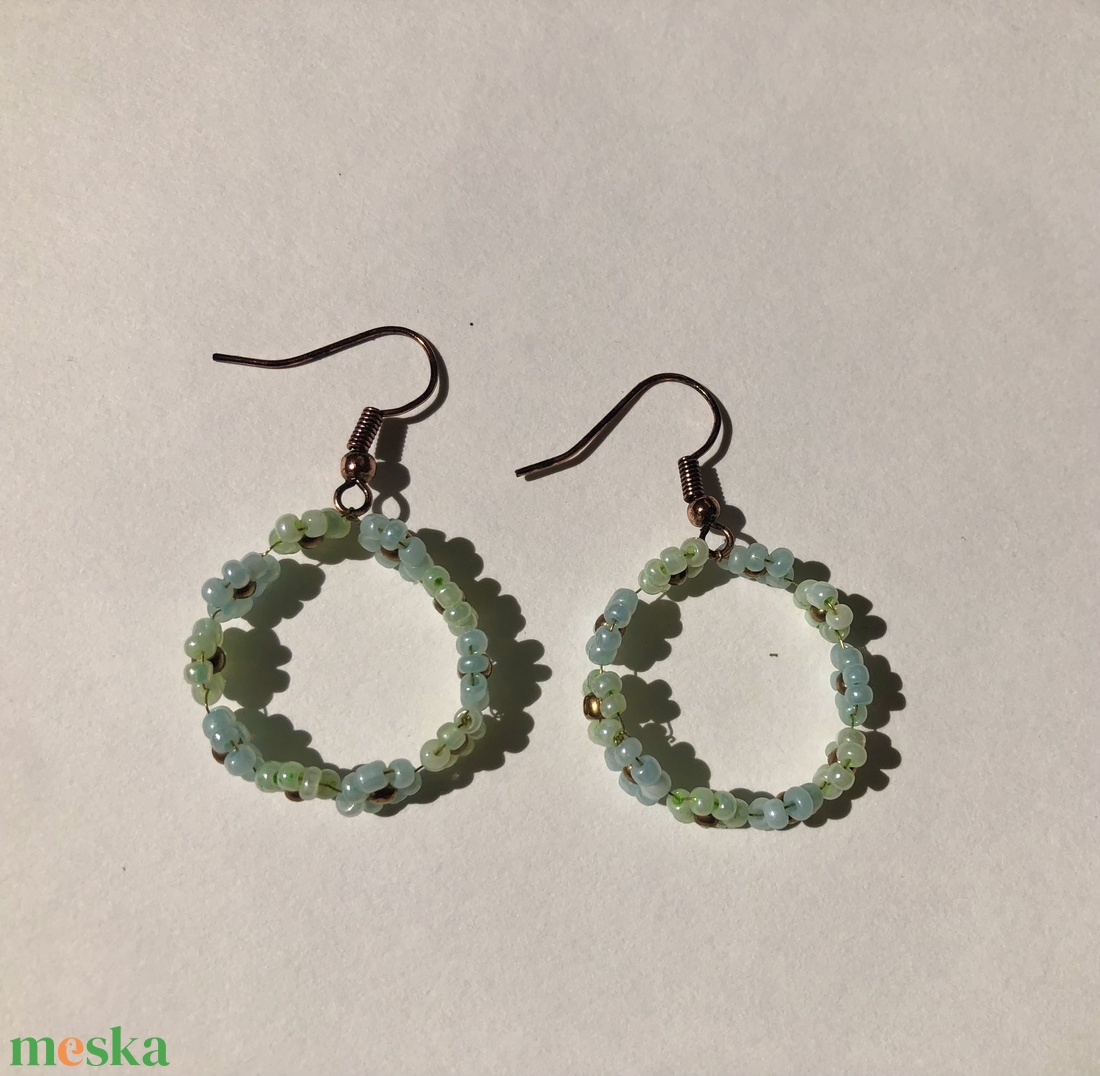 BabyFlower 004 - ékszer - fülbevaló - lógós kerek fülbevaló - Meska.hu