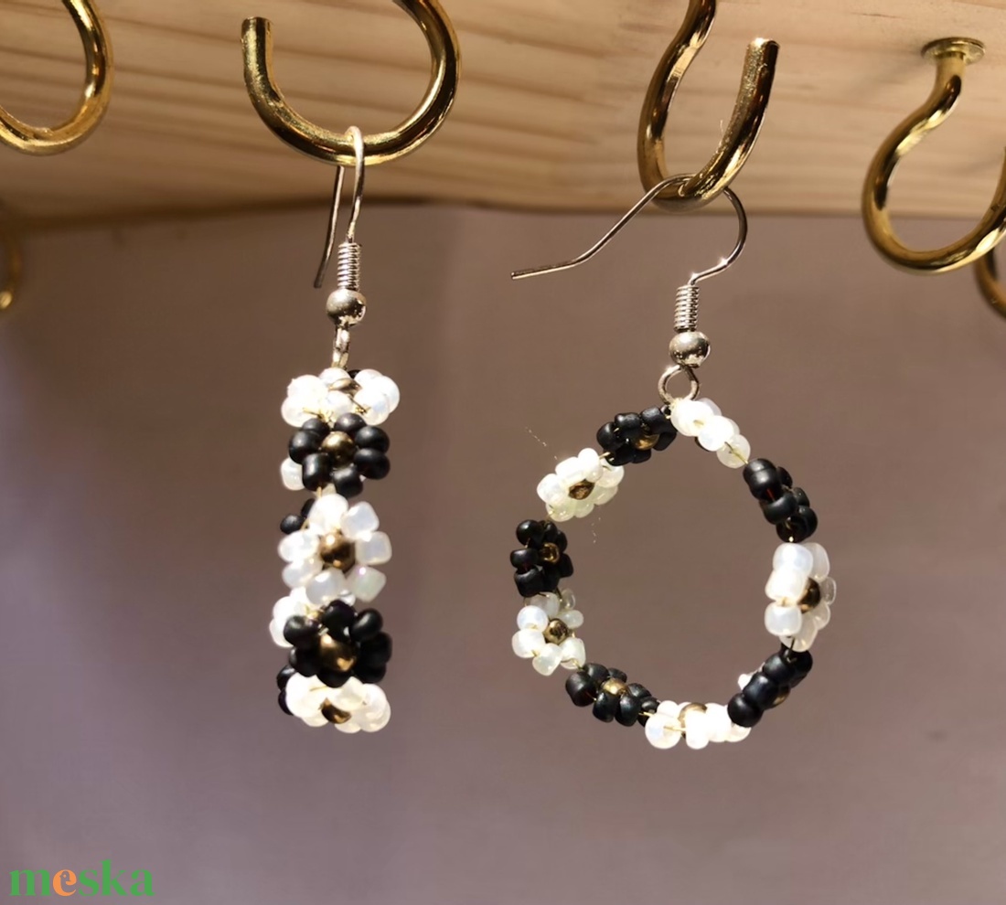 BabyFlower 003 - ékszer - fülbevaló - lógós kerek fülbevaló - Meska.hu