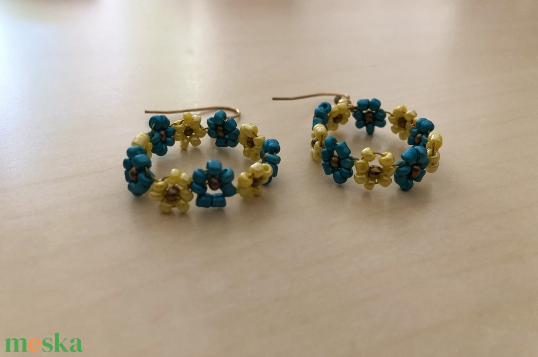 BabyFlower 002 - ékszer - fülbevaló - lógós kerek fülbevaló - Meska.hu