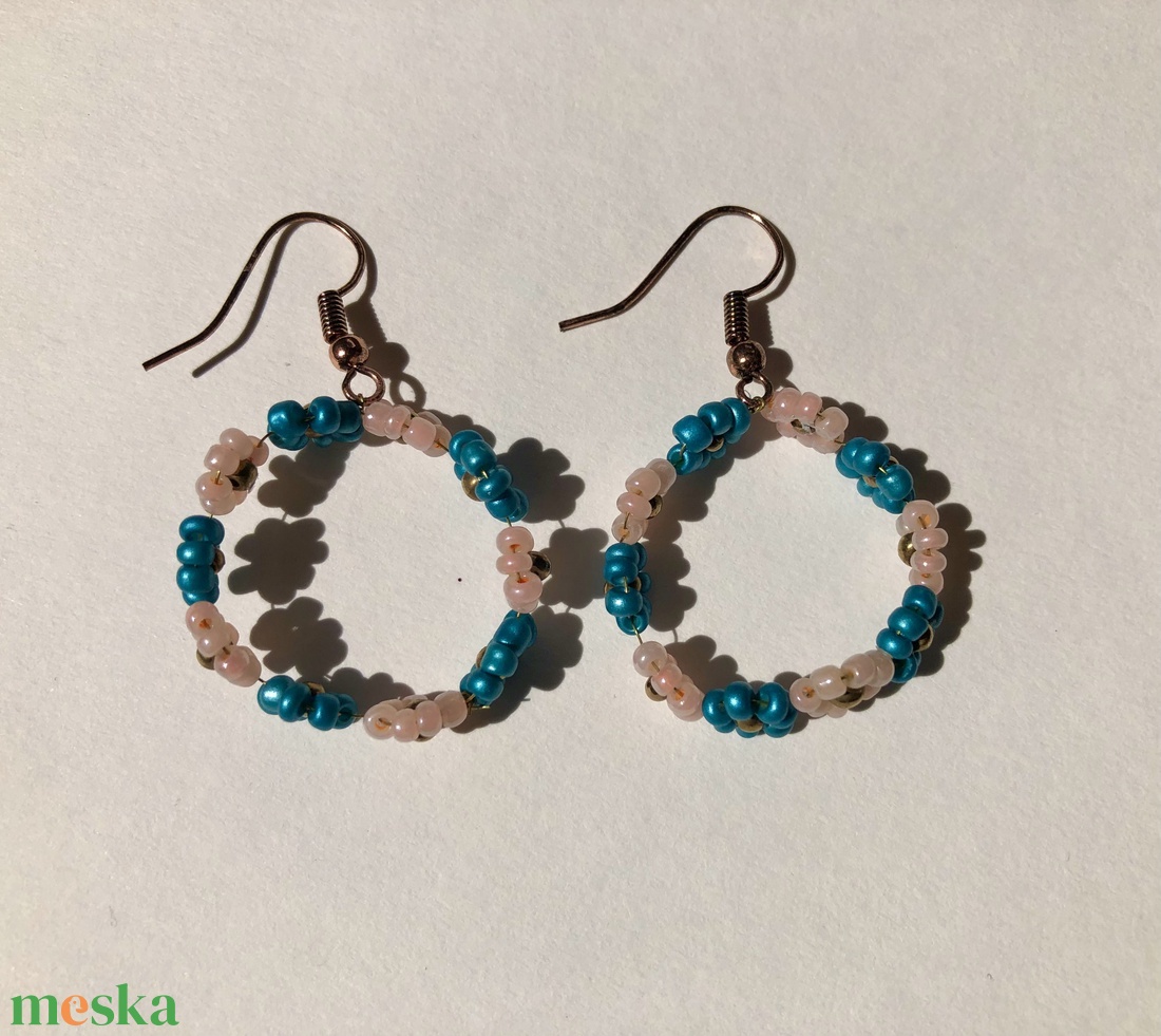 BabyFlower 001 - ékszer - fülbevaló - lógós kerek fülbevaló - Meska.hu