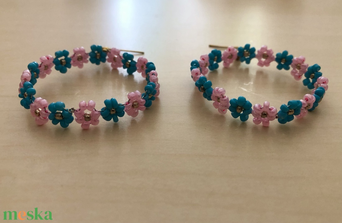 FlowerPower 005 - ékszer - fülbevaló - lógós kerek fülbevaló - Meska.hu