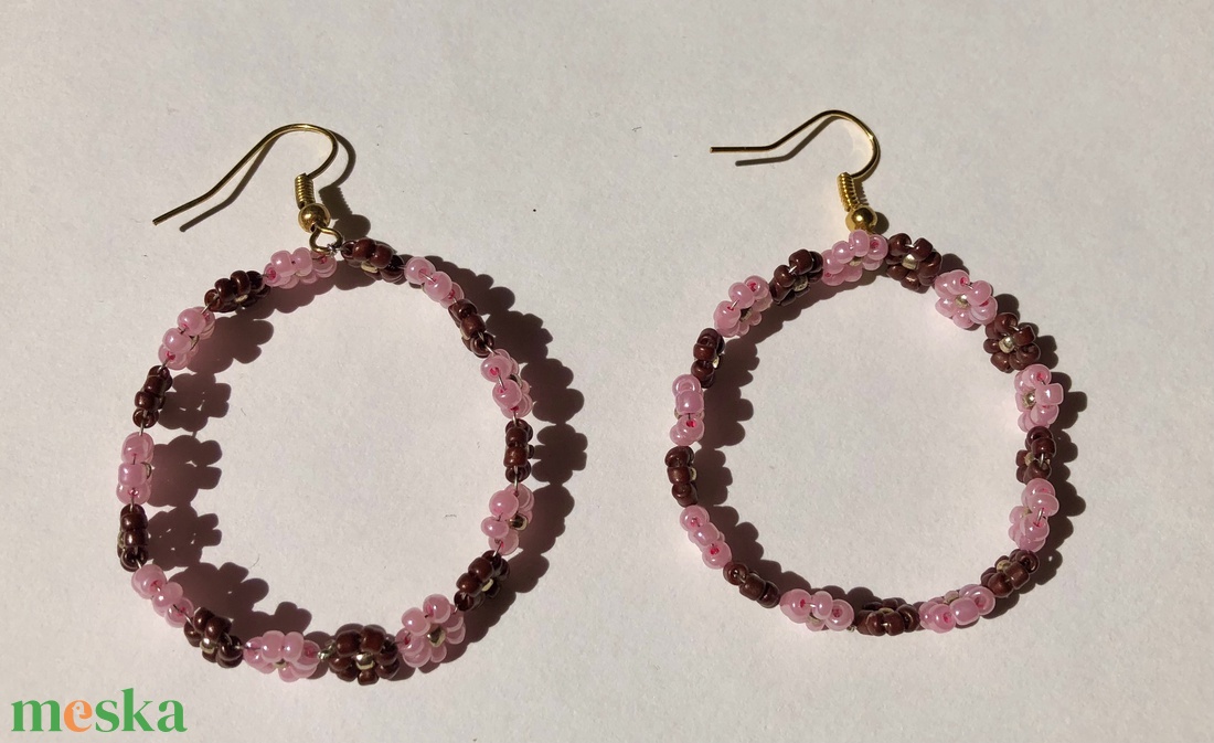 FlowerPower 001 - ékszer - fülbevaló - lógós kerek fülbevaló - Meska.hu