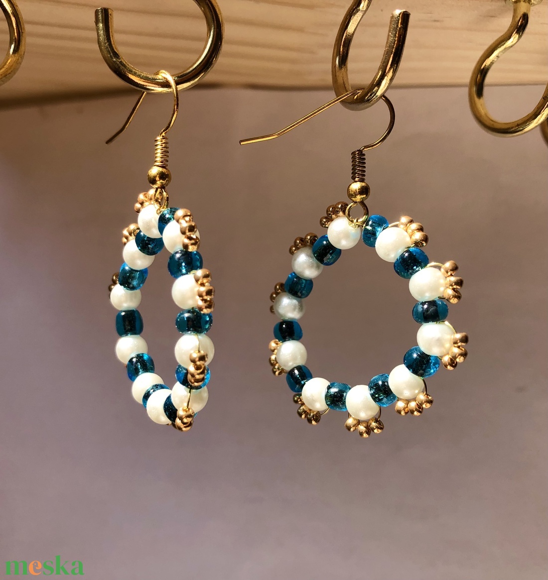 Starshine 001 - ékszer - fülbevaló - lógós kerek fülbevaló - Meska.hu