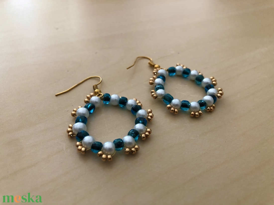 Starshine 001 - ékszer - fülbevaló - lógós kerek fülbevaló - Meska.hu