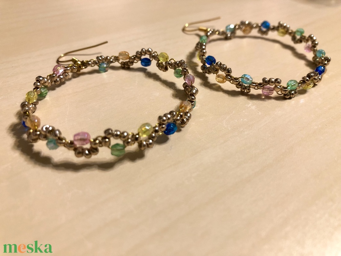 Diamond 001 - ékszer - fülbevaló - lógós kerek fülbevaló - Meska.hu