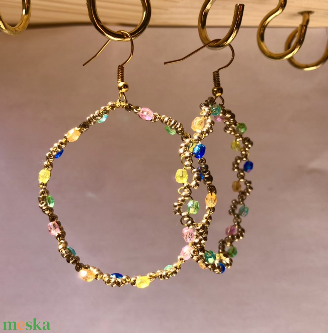 Diamond 001 - ékszer - fülbevaló - lógós kerek fülbevaló - Meska.hu