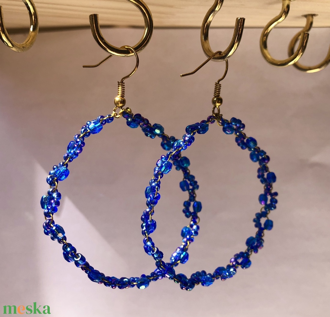 Diamond 003 - ékszer - fülbevaló - lógós kerek fülbevaló - Meska.hu