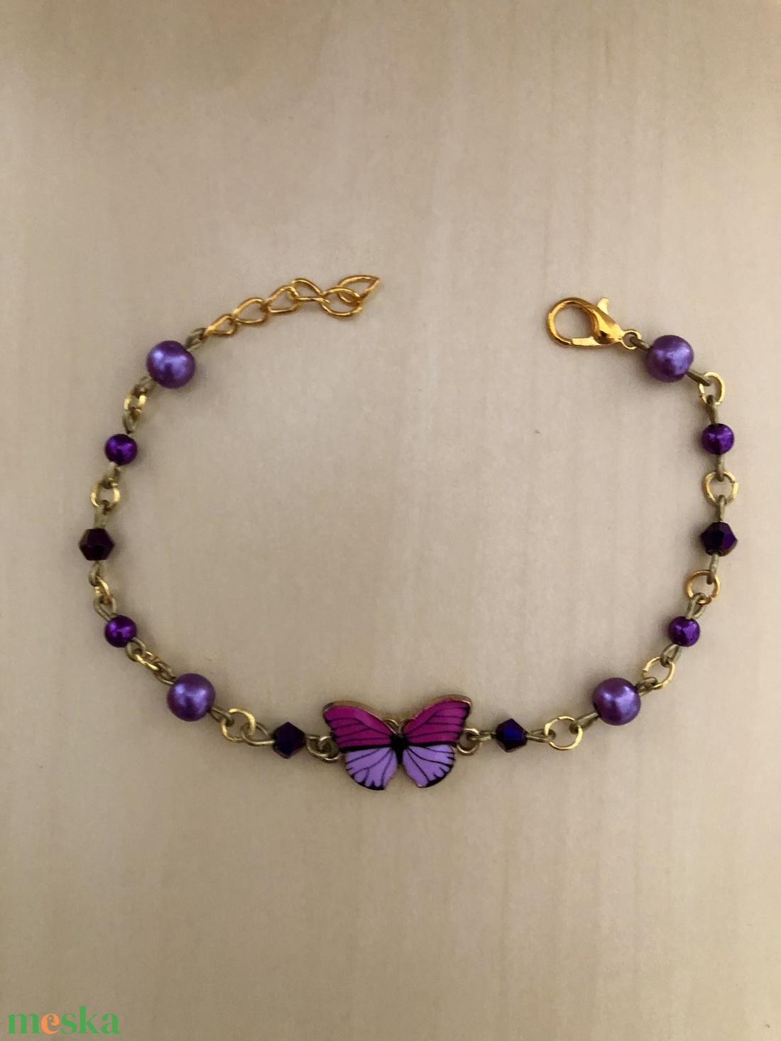 Butterfly 003 - ékszer - karkötő - charm karkötő - Meska.hu