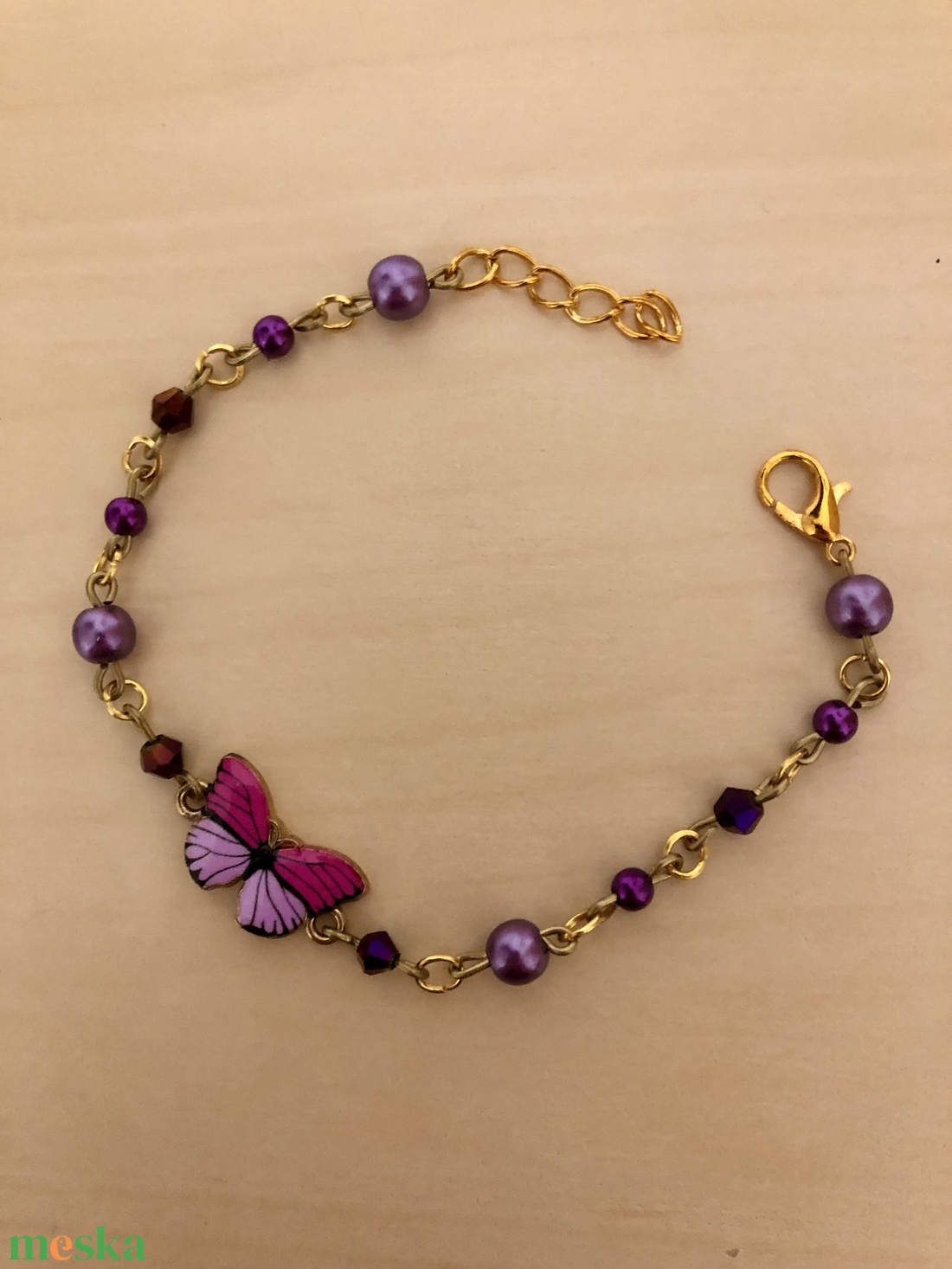 Butterfly 003 - ékszer - karkötő - charm karkötő - Meska.hu
