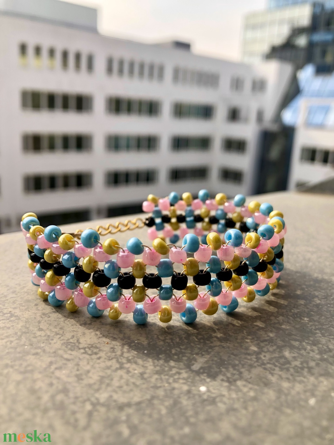 CandyCane 001 - ékszer - karkötő - gyöngyös karkötő - Meska.hu