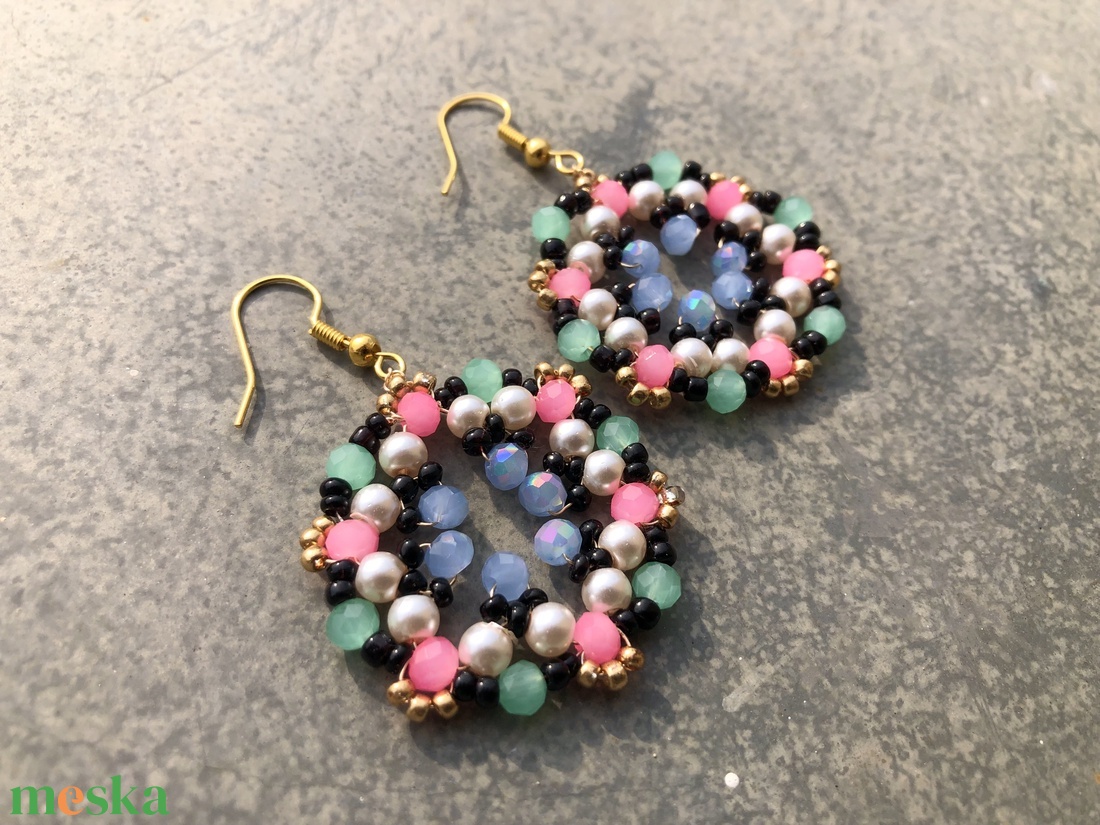 Galaxy G01 - ékszer - fülbevaló - lógós kerek fülbevaló - Meska.hu