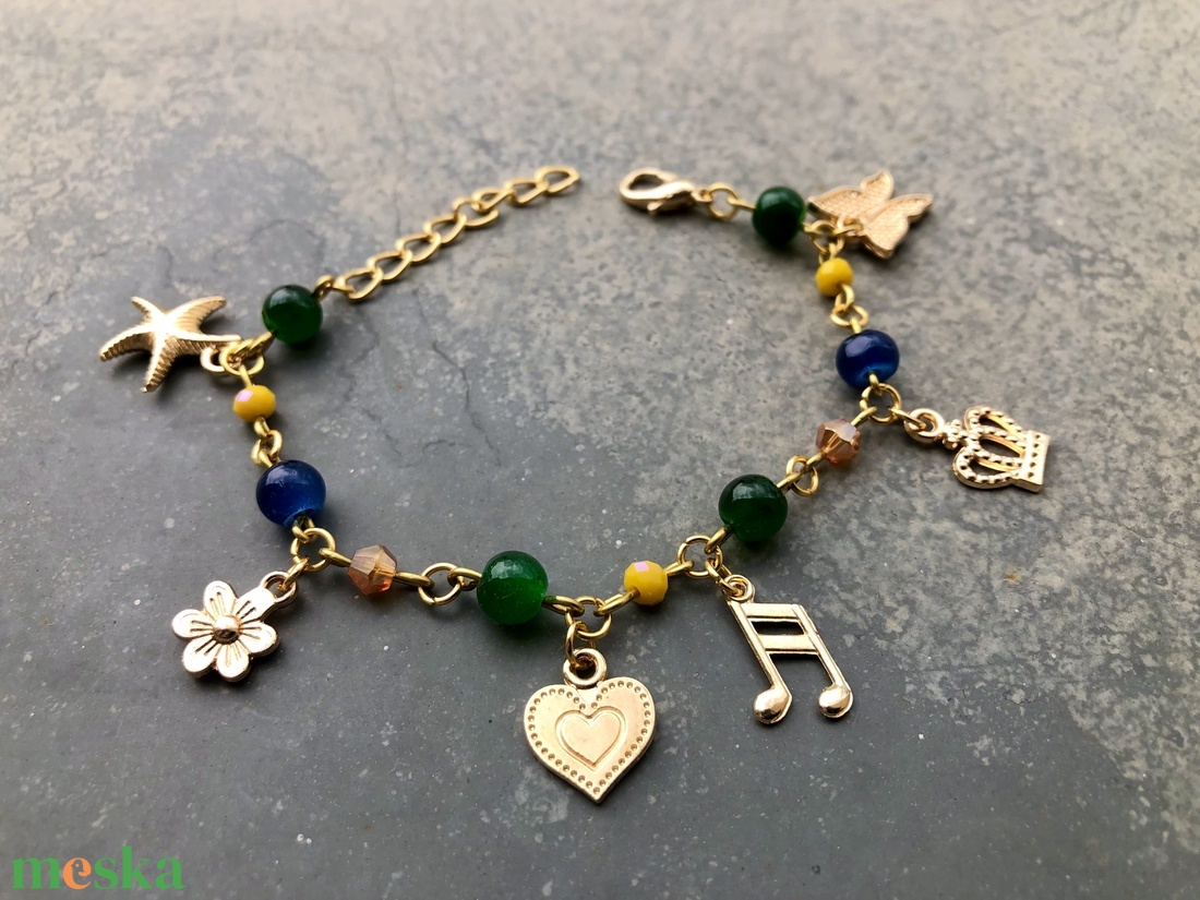 Charmie 006 - ékszer - karkötő - charm karkötő - Meska.hu