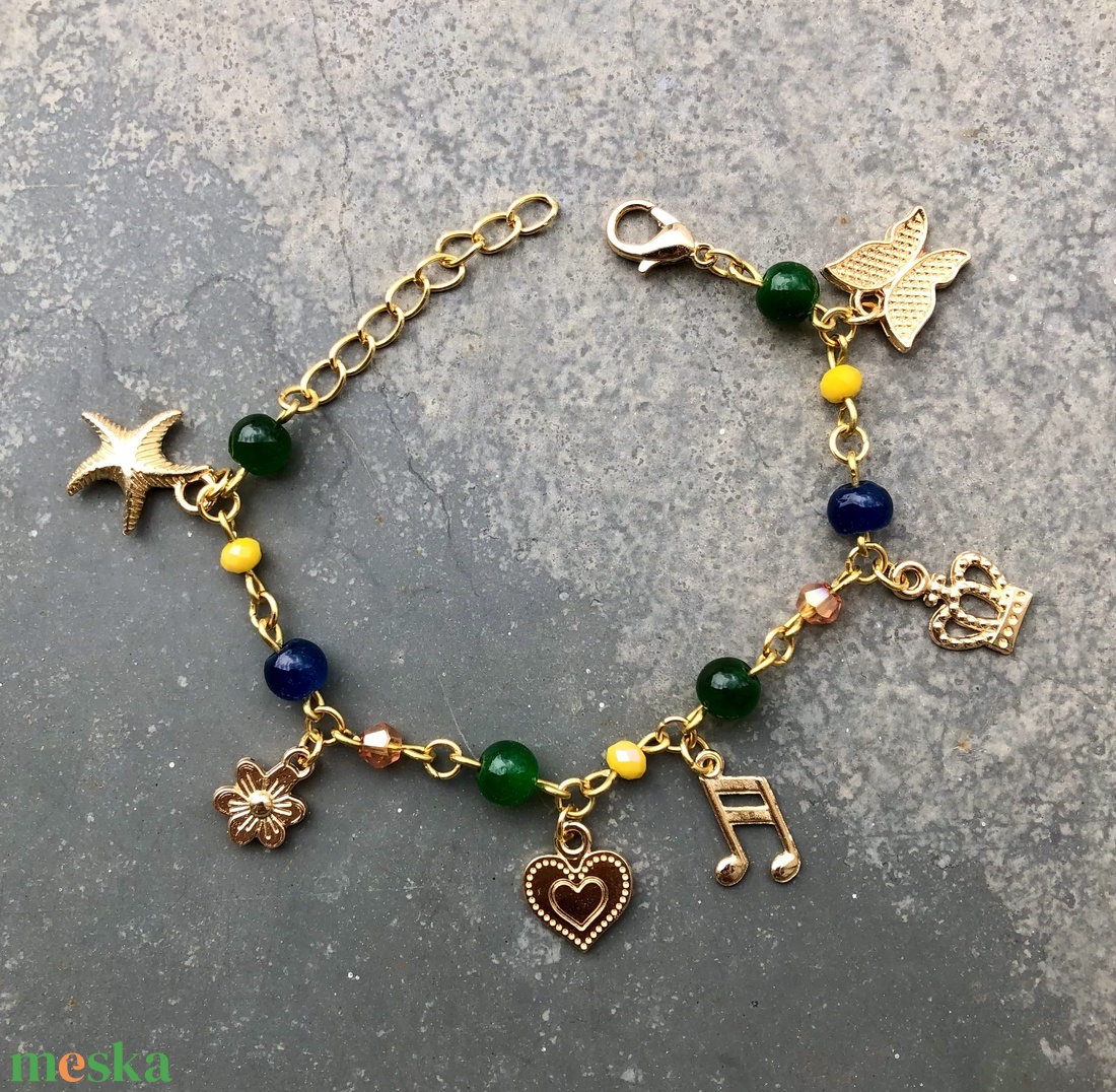 Charmie 006 - ékszer - karkötő - charm karkötő - Meska.hu