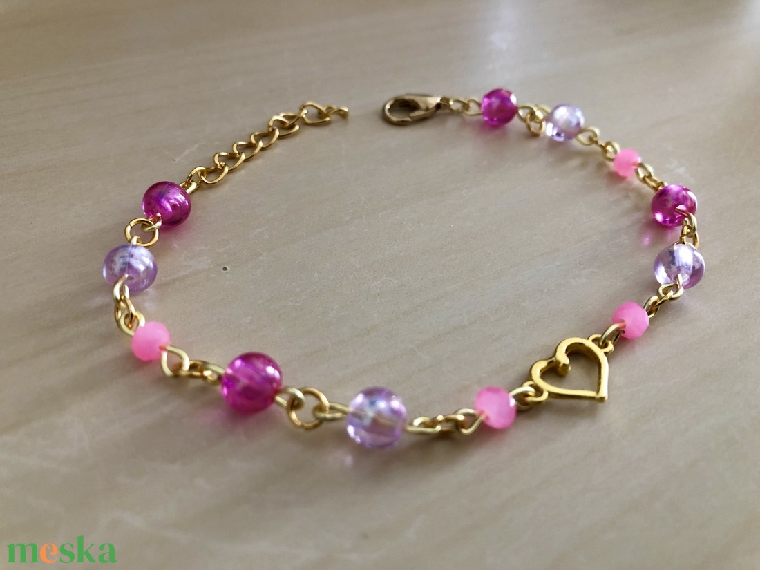 Heart G01 - ékszer - karkötő - charm karkötő - Meska.hu