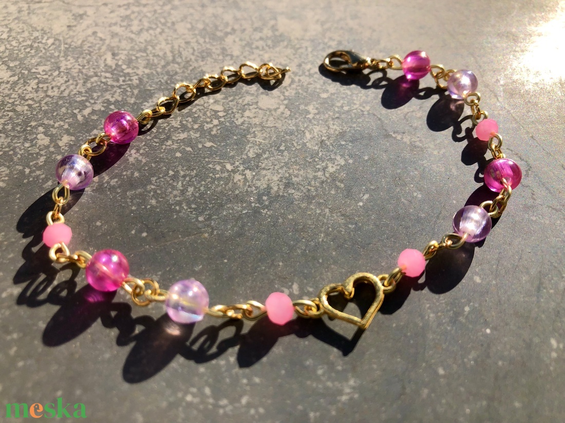 Heart G01 - ékszer - karkötő - charm karkötő - Meska.hu