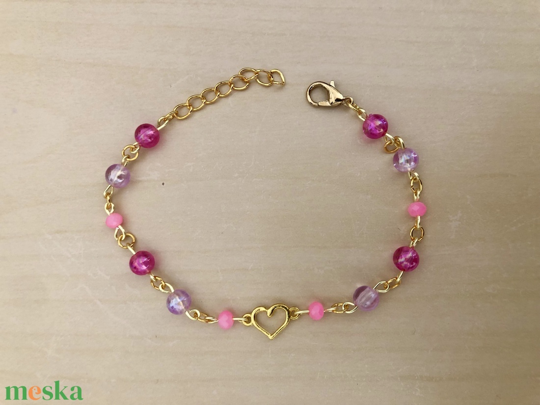 Heart G01 - ékszer - karkötő - charm karkötő - Meska.hu