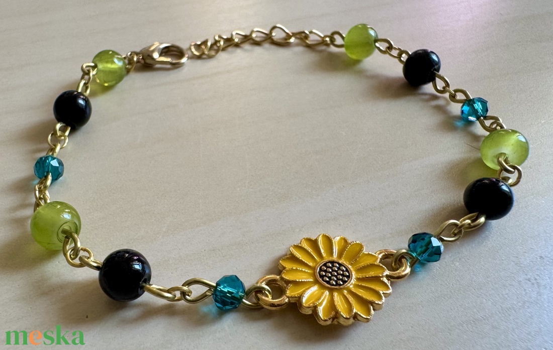 Sunflower G01 - ékszer - karkötő - gyöngyös karkötő - Meska.hu