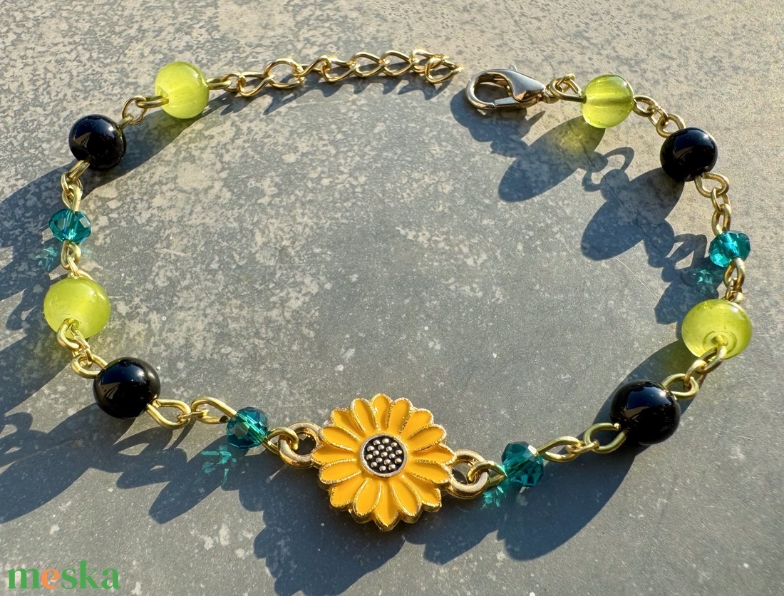 Sunflower G01 - ékszer - karkötő - gyöngyös karkötő - Meska.hu