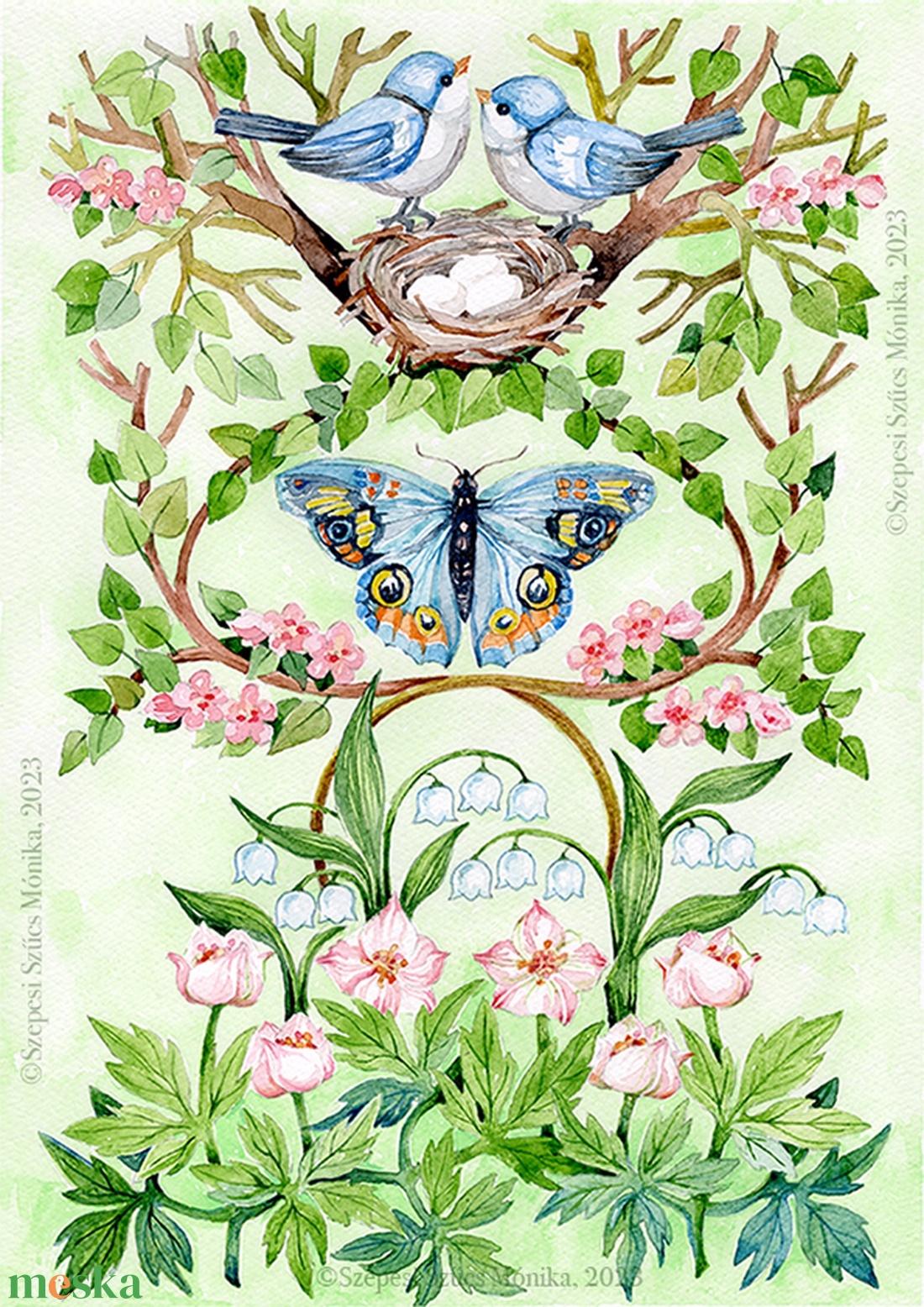 Tavaszváró - Print (Akvarell) - otthon & életmód - dekoráció - kép & falikép - kép & falikép - Meska.hu