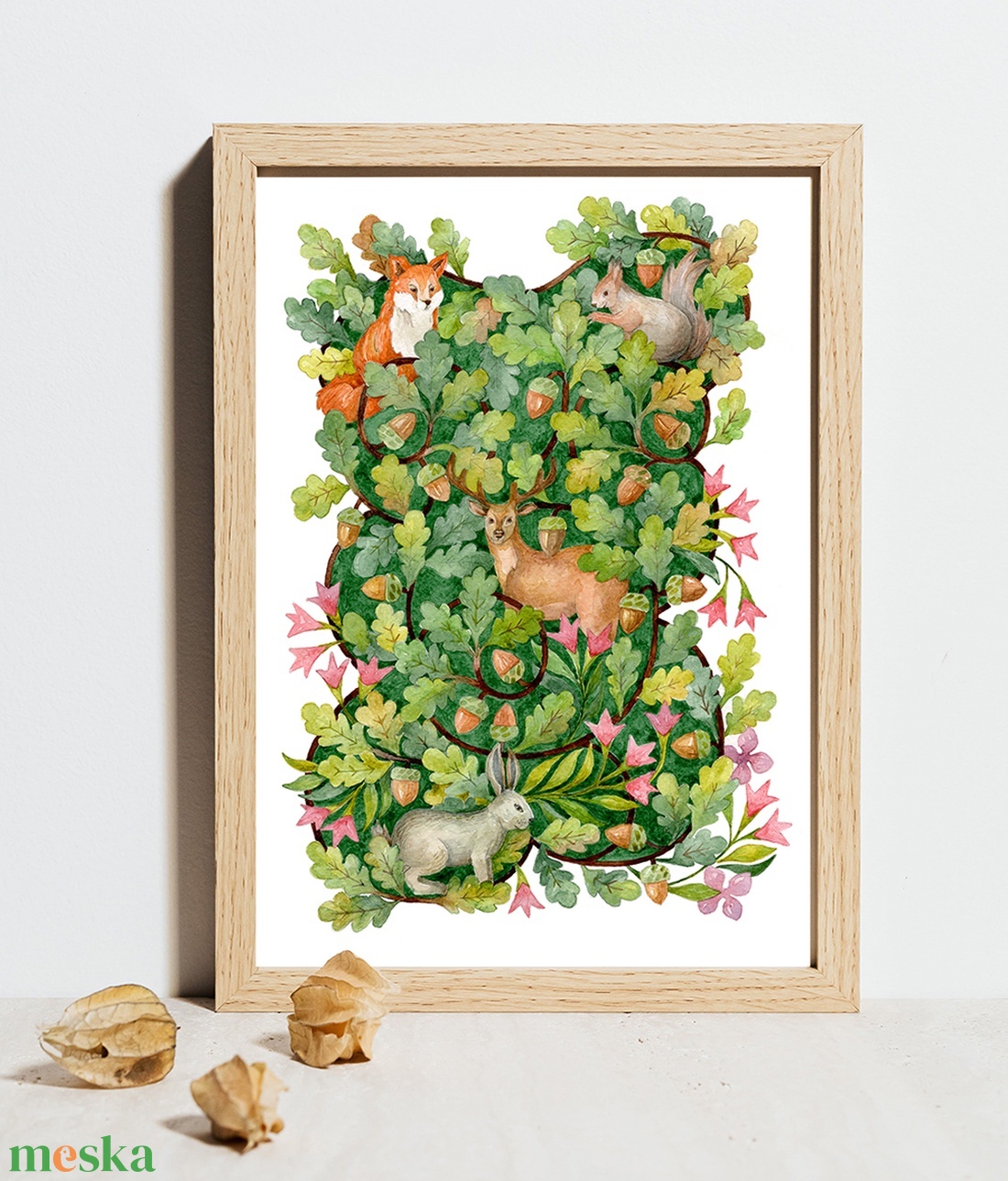 Tölgyfák között - Print (Akvarell) - otthon & életmód - dekoráció - kép & falikép - kép & falikép - Meska.hu