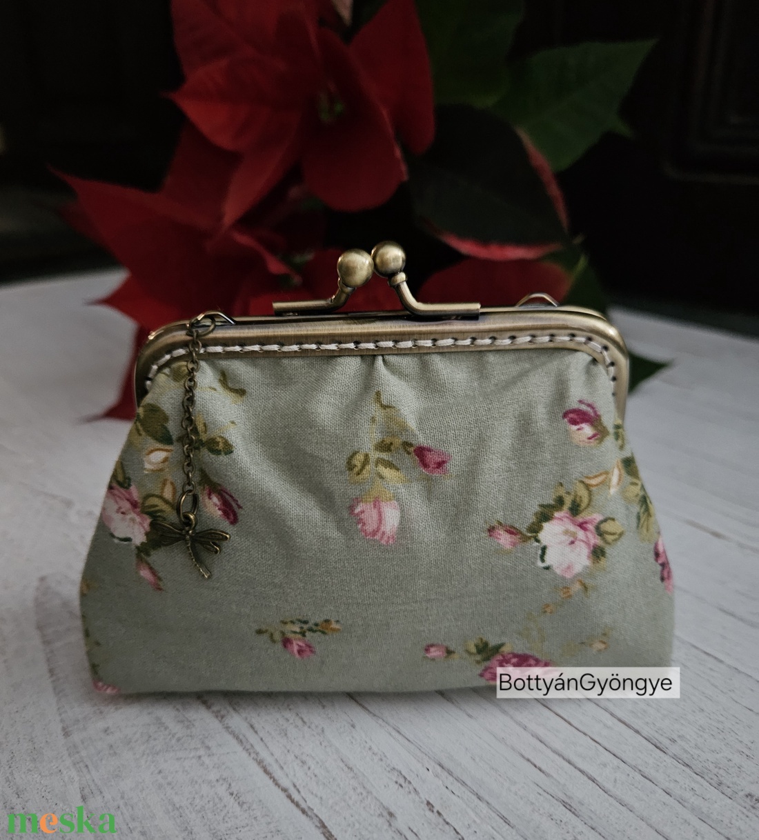 Virágos tárca Kiárusítás!!!!! - táska & tok - pénztárca & más tok - aprópénztartó - Meska.hu