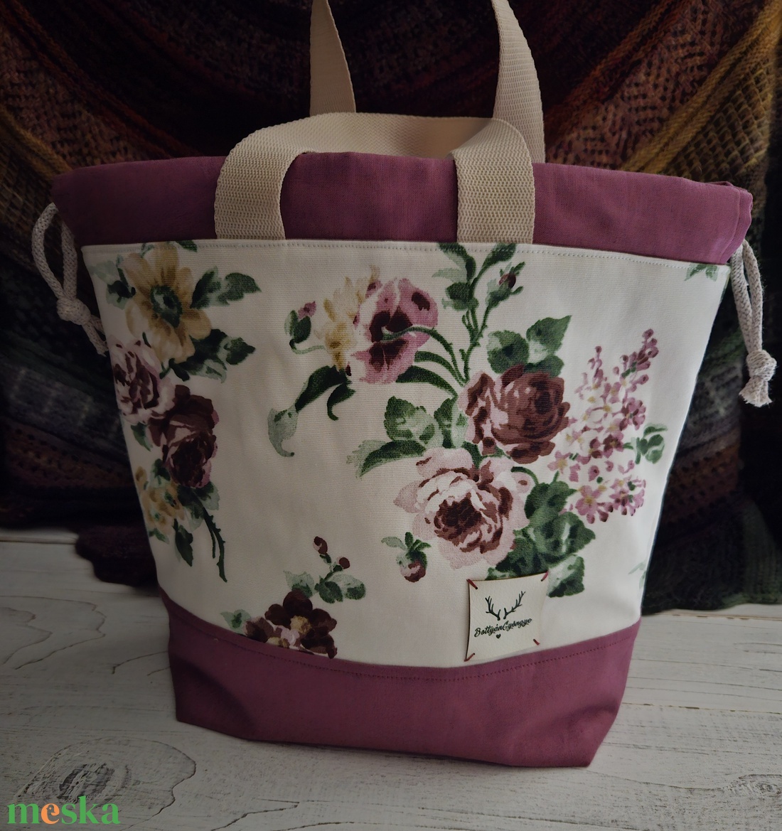 Kézimunka / projekt táska L méret - táska & tok - kézitáska & válltáska - belső rendező - Meska.hu