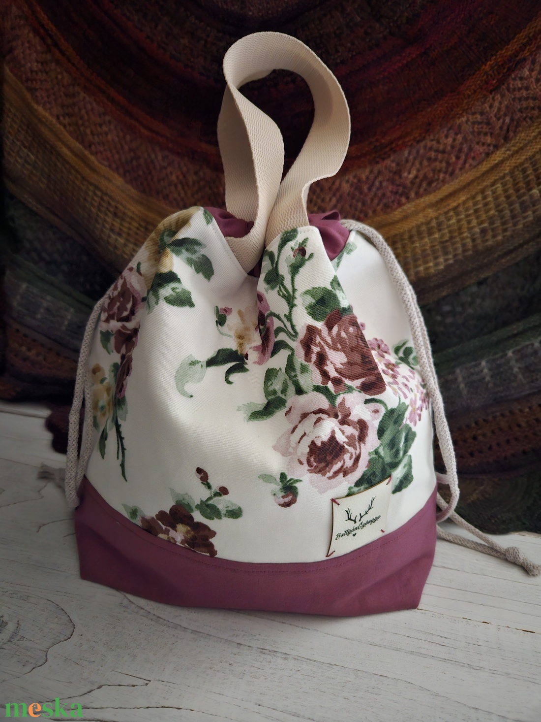 Kézimunka / projekt táska L méret - táska & tok - kézitáska & válltáska - belső rendező - Meska.hu