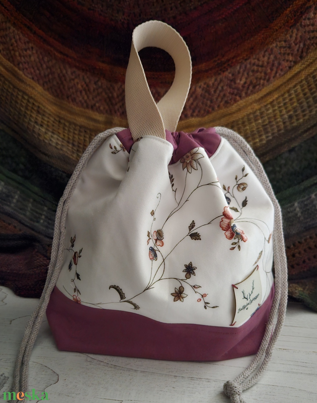 Kézimunka / projekt táska M méret - táska & tok - kézitáska & válltáska - belső rendező - Meska.hu