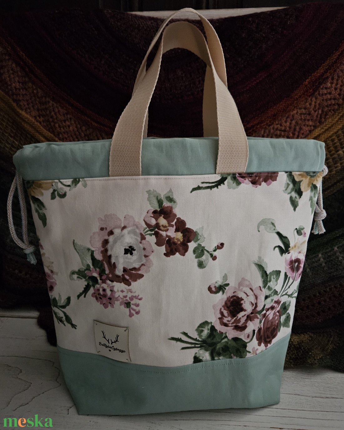 Kézimunka táska / projekt bag L méret - táska & tok - kézitáska & válltáska - belső rendező - Meska.hu