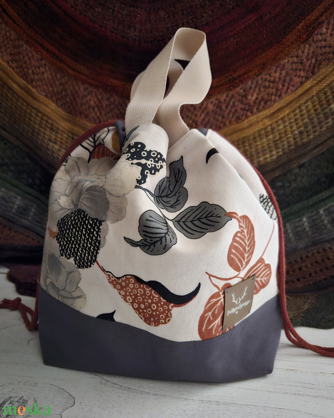 Kézimunka / projekt táska L méret - táska & tok - kézitáska & válltáska - belső rendező - Meska.hu