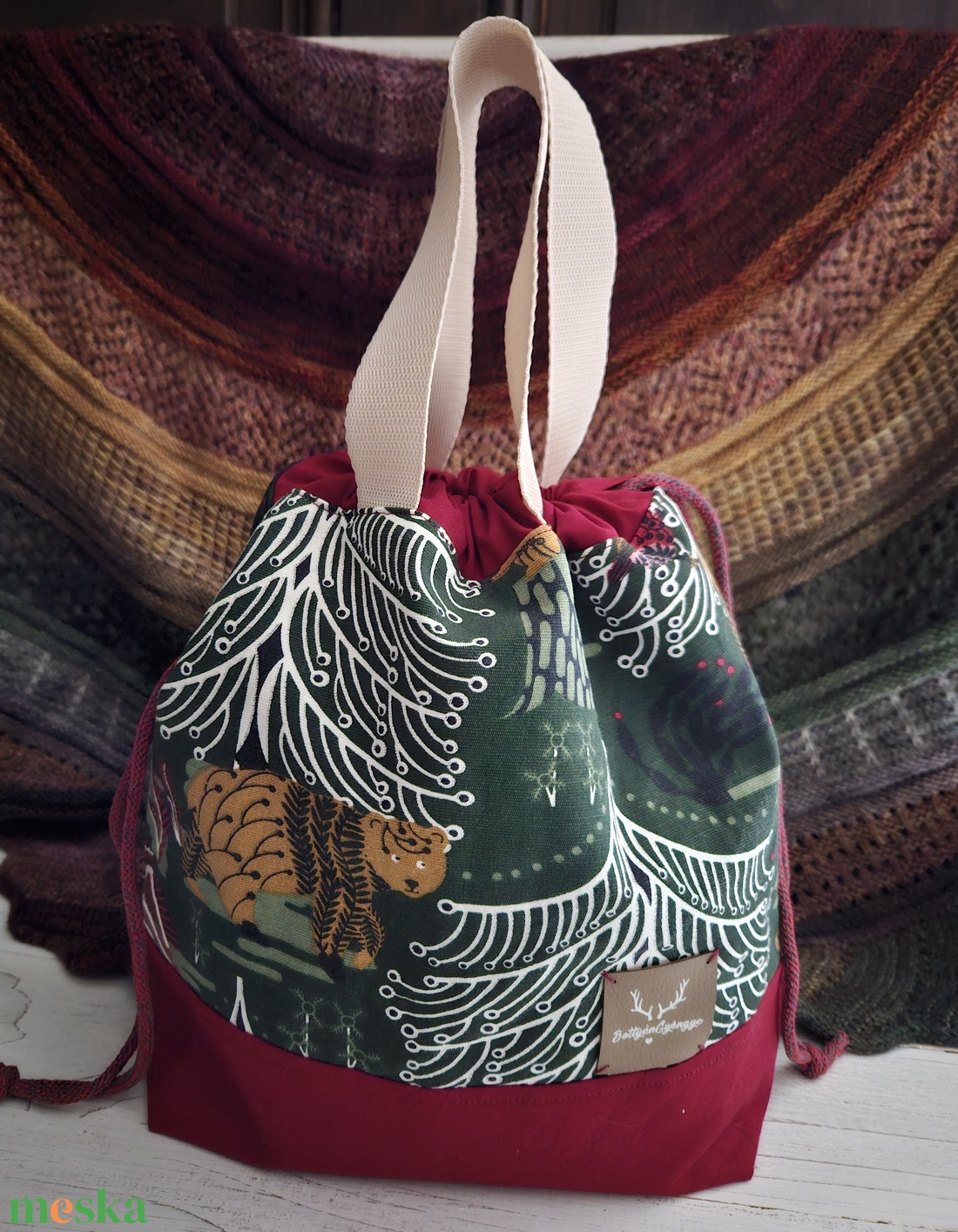 Kézimunka / projekt táska L méret - táska & tok - kézitáska & válltáska - belső rendező - Meska.hu