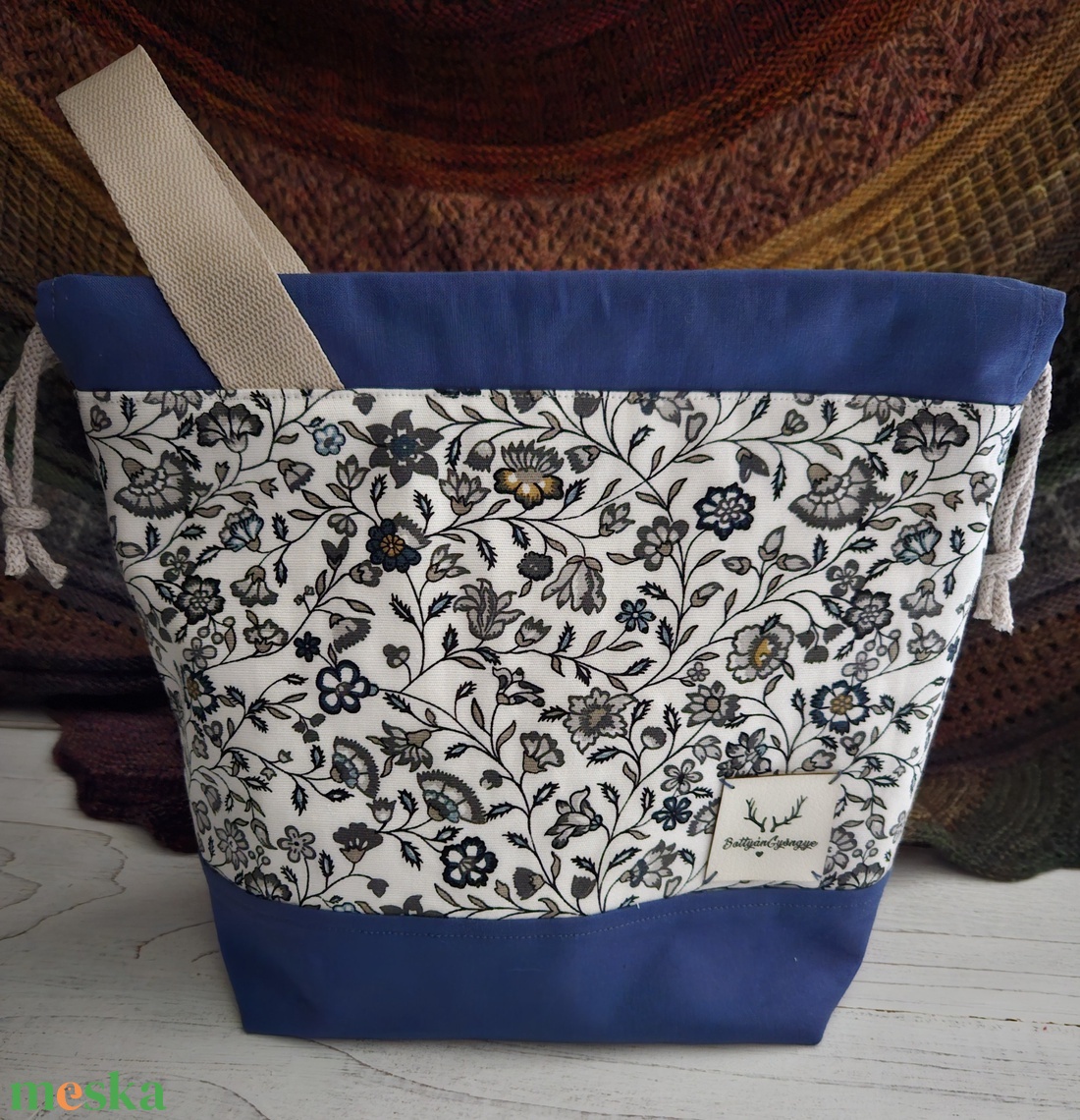 Kézimunka / projekt táska M méret - táska & tok - kézitáska & válltáska - belső rendező - Meska.hu