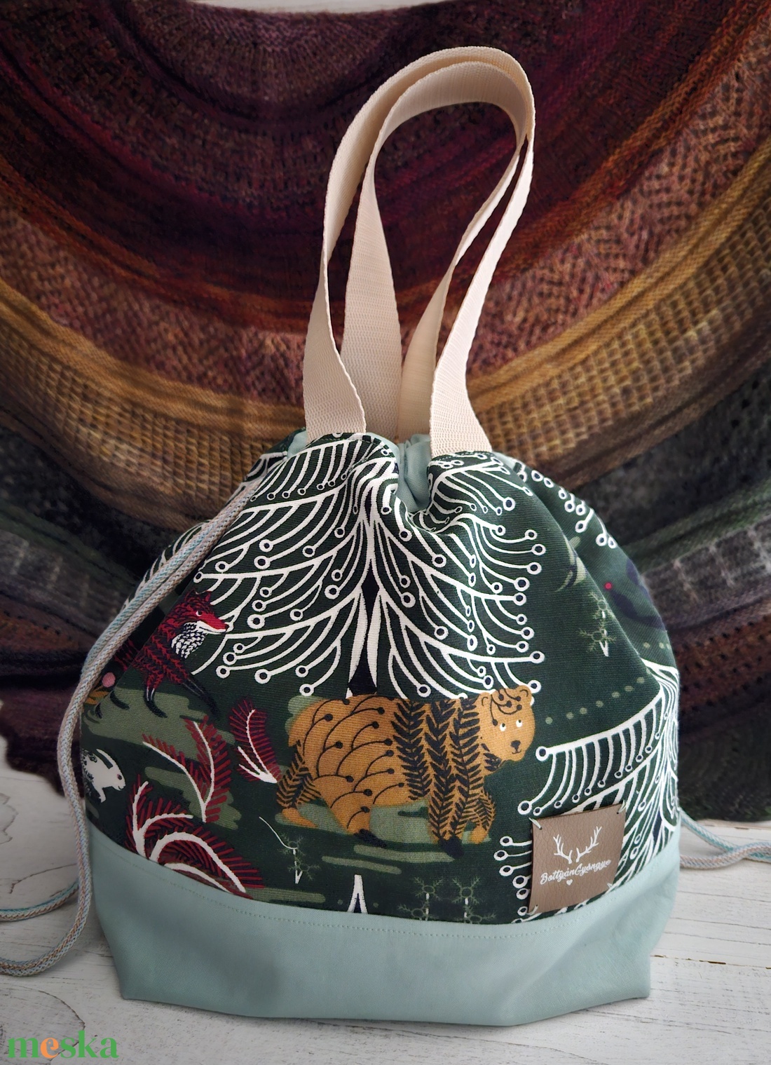 Kézimunka / projekt táska L méret - táska & tok - kézitáska & válltáska - belső rendező - Meska.hu