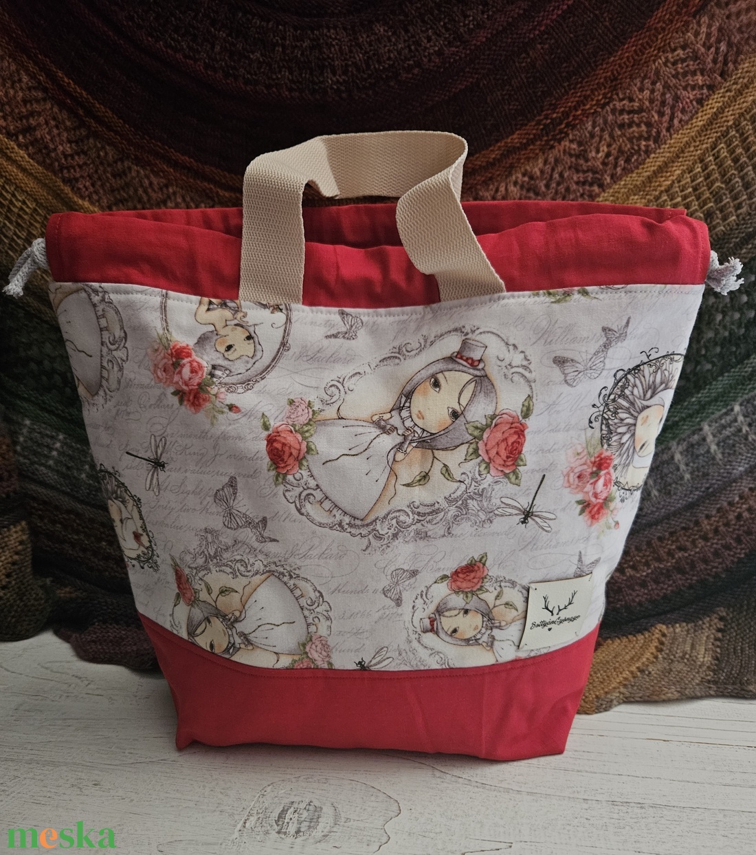 Kézimunka táska / projekt bag L méret - táska & tok - kézitáska & válltáska - belső rendező - Meska.hu