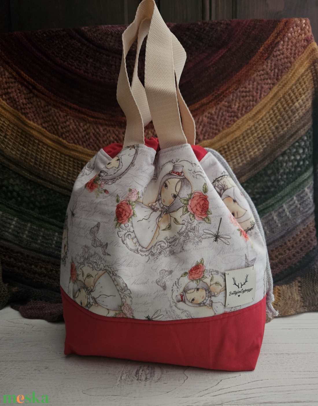 Kézimunka táska / projekt bag L méret - táska & tok - kézitáska & válltáska - belső rendező - Meska.hu