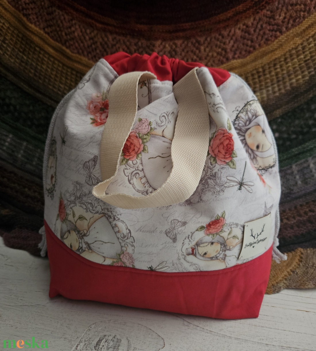 Kézimunka táska / projekt bag L méret - táska & tok - kézitáska & válltáska - belső rendező - Meska.hu