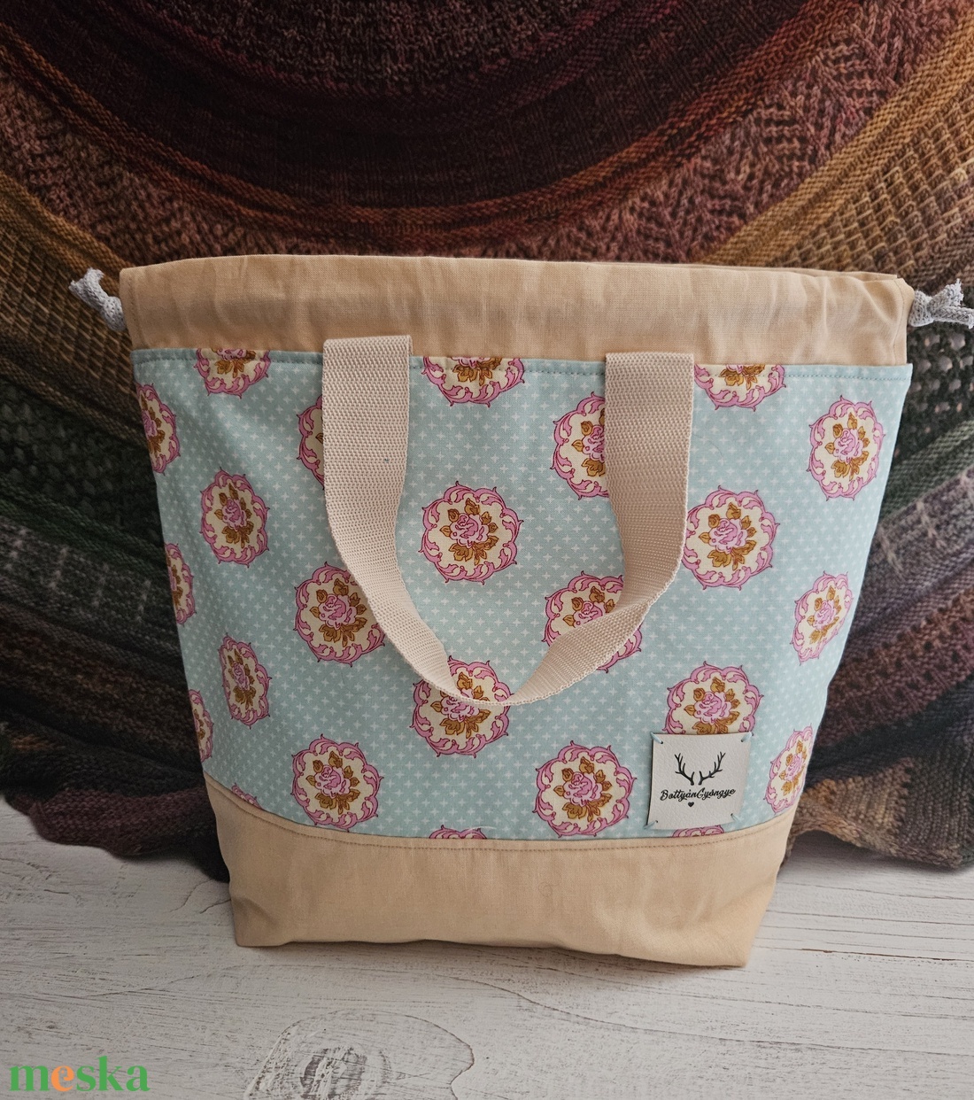 Kézimunka táska / projekt bag L méret - táska & tok - kézitáska & válltáska - belső rendező - Meska.hu