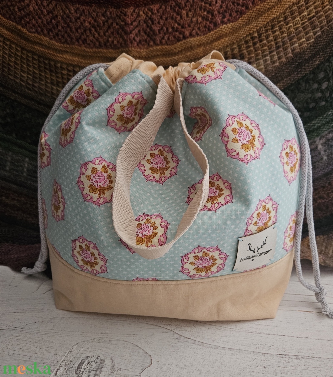 Kézimunka táska / projekt bag L méret - táska & tok - kézitáska & válltáska - belső rendező - Meska.hu