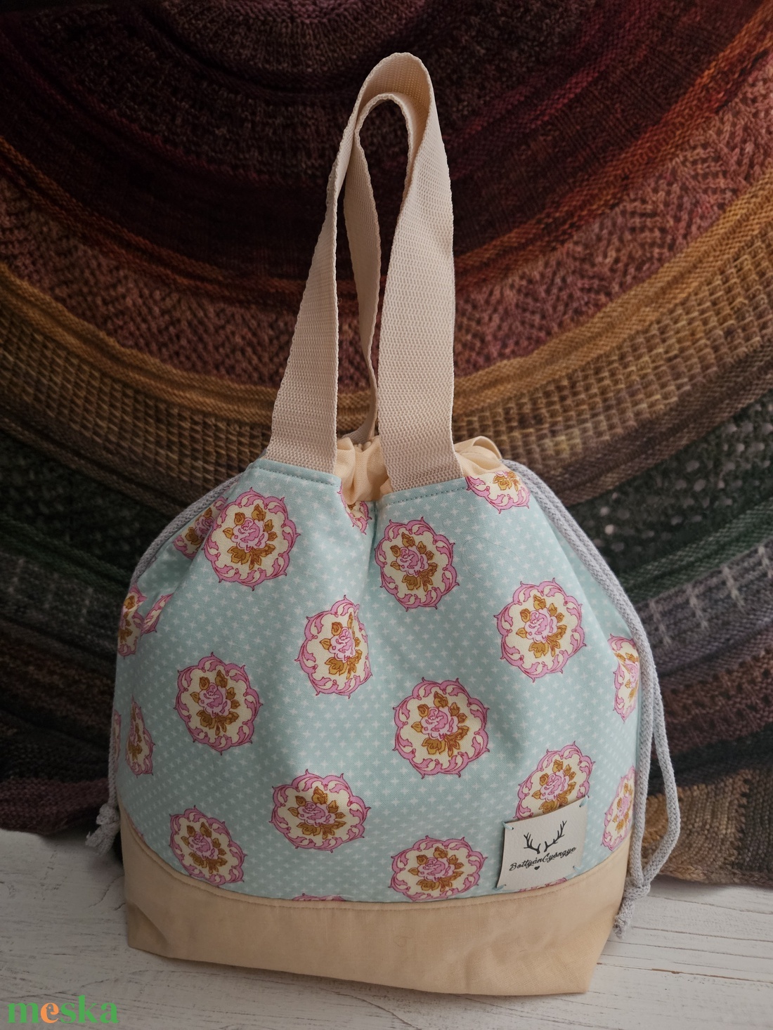 Kézimunka táska / projekt bag L méret - táska & tok - kézitáska & válltáska - belső rendező - Meska.hu