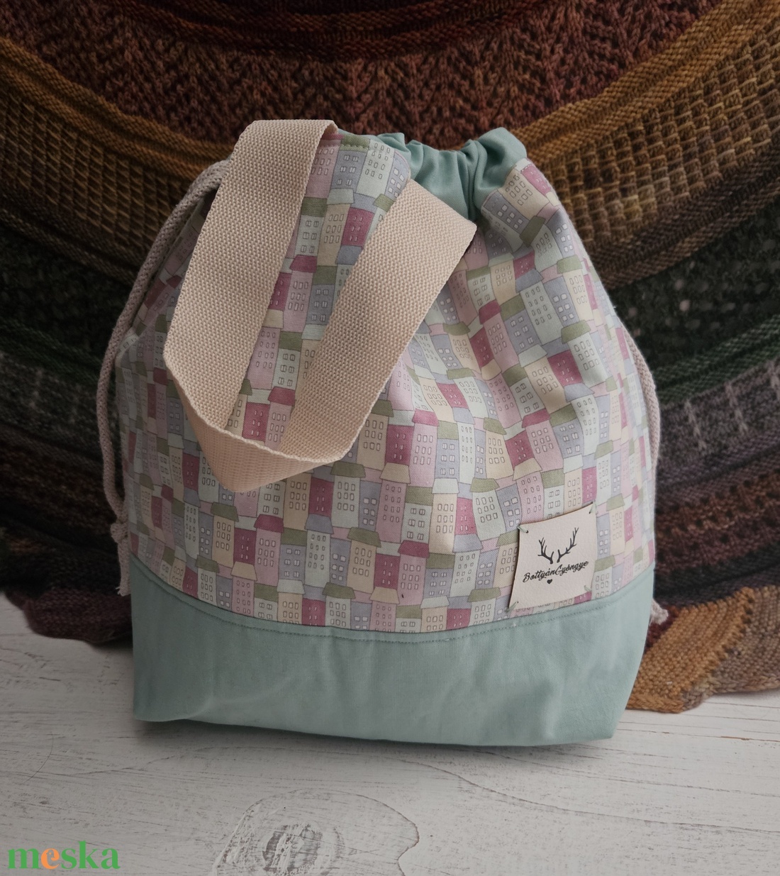 Kézimunka táska / projekt bag L méret - táska & tok - kézitáska & válltáska - belső rendező - Meska.hu