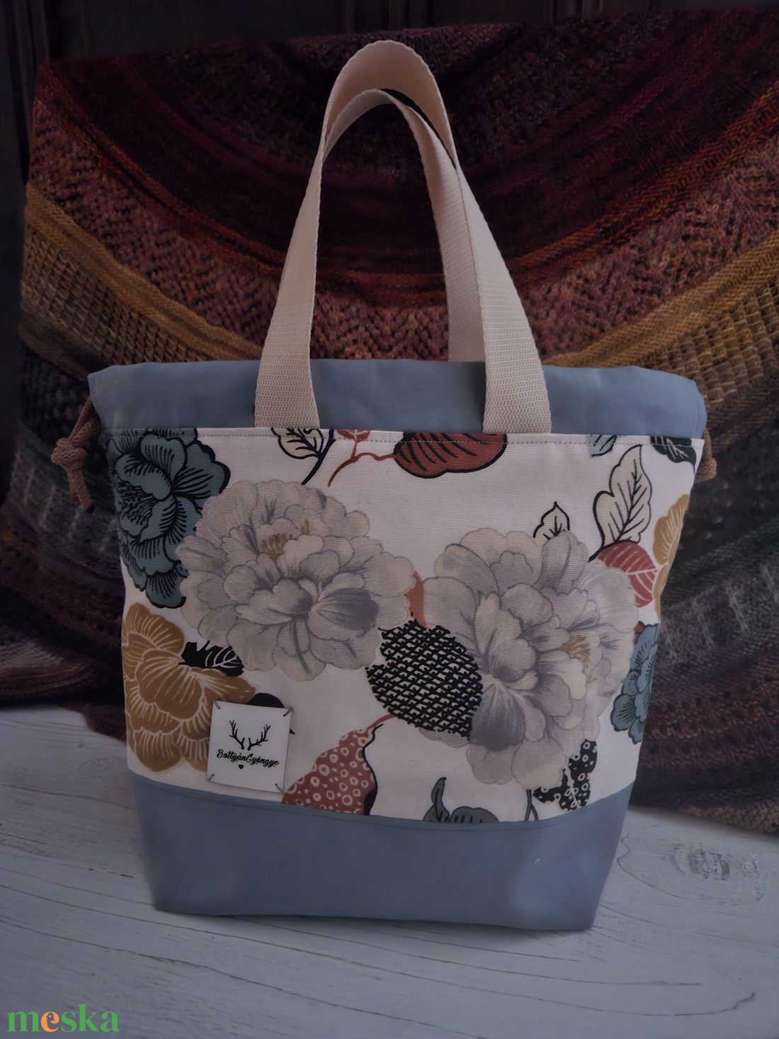 Kézimunka táska / projekt bag L méret - táska & tok - kézitáska & válltáska - belső rendező - Meska.hu