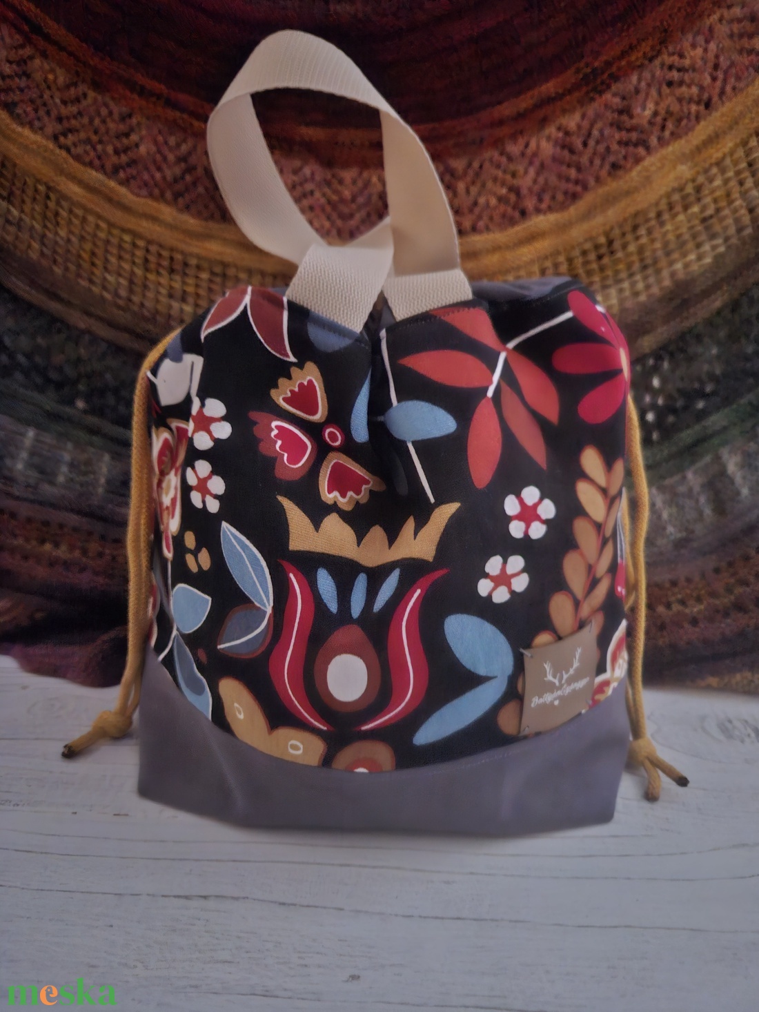 Kézimunka táska / projekt bag L méret - táska & tok - kézitáska & válltáska - belső rendező - Meska.hu