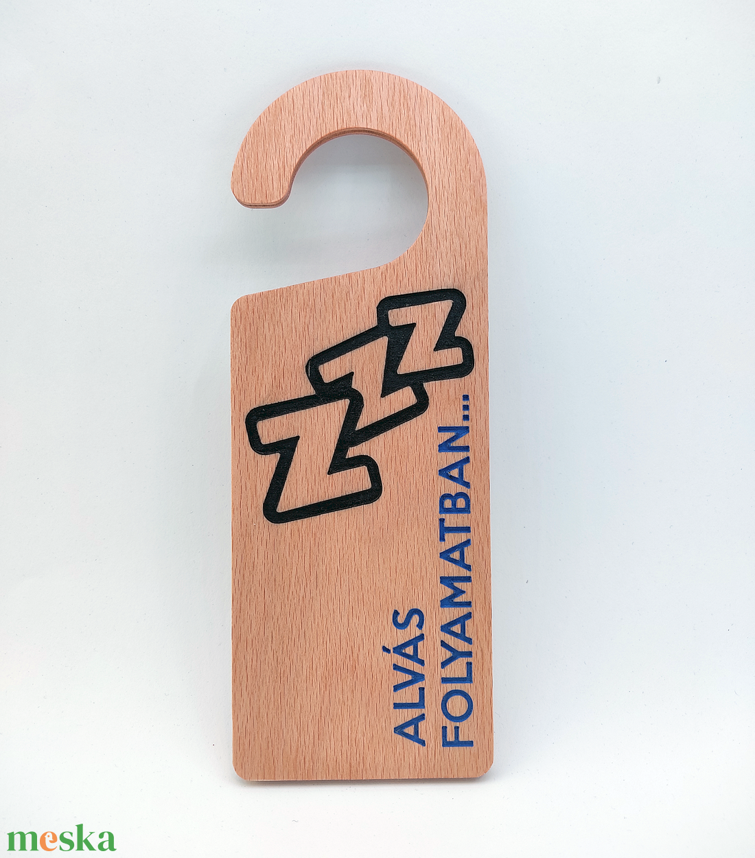 Ajtókilincs tábla ZZZ - Alvás folyamatban... felirattal - otthon & életmód - dekoráció - ajtó- és ablak dekoráció - ajtótábla - Meska.hu