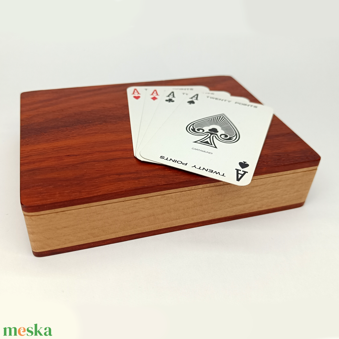 Kártyatartó doboz, két paklinak - otthon & életmód - dekoráció - asztal és polc dekoráció - díszdoboz - Meska.hu