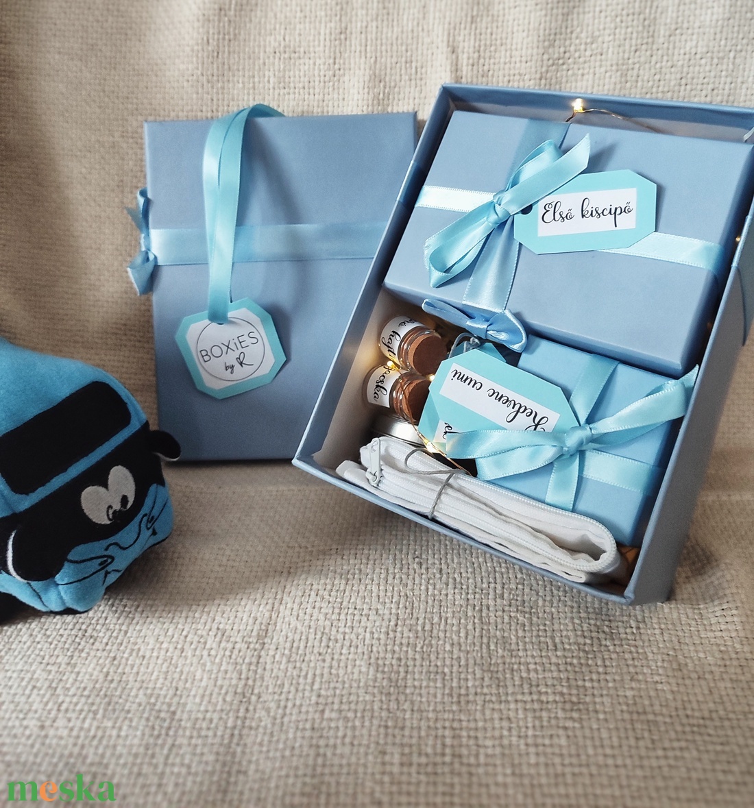 Blue baba emlékdoboz kisfiúnak - otthon & életmód - papír, írószer - Meska.hu